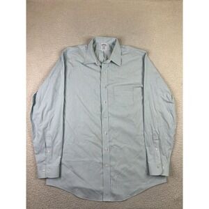 Brooks Brothers Shirt Mens Large 17 Regent Non Iron Dress Button Down Classic